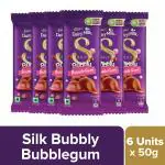 Cadbury Dairy Milk Silk Bubbly Bubblegum, 50g - Pack of 6