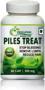 Prirupam PILES TREAT STOP BLEEDING REMOVE LUMPS REDUCE PAIN CAPSULES 60 (Pack of 1)