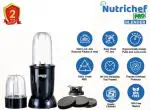 Eltons Nutrichef Pro Blend Mixer, Grinder, Juicer, Blender| Smoothie Maker & Chopper Bullet Pro Blender | Powerful 400W Copper Motor| Stainless Steel Blades |2 Unbreakable Jars, 2 Solid Lid and 1 Seasoning Lid | 2 Year Warranty