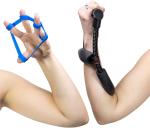 SERVEUTTAM Forearm Exercise Equipment with Wrist Exerciser Workout Trainer/Fist and Finger Extensor Trainer/Silicone Hand Strengthener for Men and Women (Black)