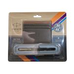 PARKER VECTOR MATTE BLACK GT ROLLERBALL PEN WITH CREDIT CARD HOLDER