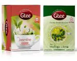 GTEE Green Tea Bags - Jasmine & Moringa Tea Bags, 25 Tea bags (Pack of 2)