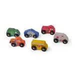 KIDS KINDLY Wooden Mini Vehicles Set | Wooden Car Toys For Kids | Age 3+