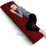 Moms Moon Maroon Microfiber Pregnancy Pillow with Cover (54 x 20 inch) Body Pillow