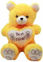Kashish Trading Company Soft Stuffed Yellow With Heart Best Friend Teddy Bear (85cm ) - 34 inch (Yellow)