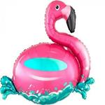 Tiki Times Summer Super Shape Flamingo Pool Foil Balloon 76cm x 68cm Each for Luau/Hawaiian Theme Parties