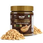 WOW Life Science Crunchy Unsweetened Peanut Butter - 500g
