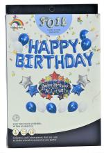 My Party Suppliers Blue Them King Crown Theme Balloon set