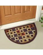 Status Interieur Semi Circle/D-Shape Entrance Floor Door Mats Home Decor Non-Slip Carpet for Bathroom, Bedroom, Balcony, Living Room Washable Dirt Trapper (15 x 23 inch)