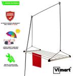 VIMART Adjustable Ceiling Mounted Clothesline: Stainless Steel Clothes Hanger with Up-Down Pulley System and Telescopic Pole (180 CM LONG 6 PIPE)