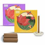 HELP US GREEN Fragrance Lavender and Citronella Flavour Dhoop Sticks for Pooja (50 pcs), Pack of 2 Dhup Batti with Holder, Agarbatti, Incense Stick, Sandal, Cones, Cup, Sambrani (25 Sticks/pack)