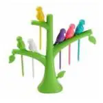Mapperz Fancy Bird Fork, Ideal Fork for Eating Fruits | Tree Shape Holder Rack Party Home Decor