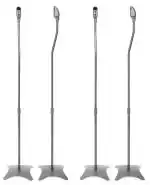 MYL Speaker Stand for Home Theater 5.1 Channel Surround Sound System Satellite Speaker Stands Mounts (Black)