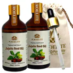Puroelite Premium Cold Pressed Jojoba Seed Oil,100% Pure & Natural for Face, Hair & body Glass bottle with dropper, 100 ml+100 ml (pack of 2)