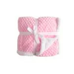 BUMTUM Super Soft New Born Baby Blanket | Wrapper Sheet For Baby Boys & Baby Girls | Zigzag Pattern, Lightweight | Super Comfortable (100cm x 80cm, Pink)