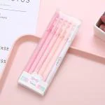 Silly Panda Creative Morandi color neutral pen box pen 6 sets stationery office supplies signature pen (Pink)
