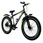 Ralley Gold JAGUAR 2.0 Bicycle 26T MTB, Front Suspension, Dual Disc Brakes, Triple Wall Alloy Rims, Single Speed ( Black/Green )