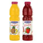 Manama Pineapple Crush and Strawberry Crush | 750ML Each | Topping for Cakes, Pies and Shakes | Pack of 2