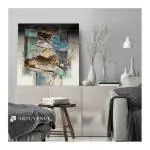 ARTE'VENUE Sulla spiaggia d inverno framed wall art on Canvas 30 X 30 inch