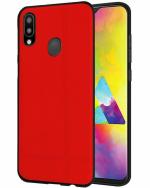 A ACCESSORIES KART Samsung A50 Red Leather Superior Grip Back Cover