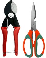 Green India Gardening Tool sets pack of 2 pcs ( Double cut with Multipurposes scissor for garden & Kitchen ) Garden Tool Kit (2 Tools)