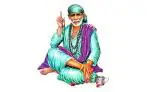 Divinedesigns Multicolor Vinyl Sai Baba Sticker - 56 X 64 Cm