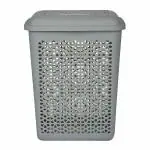 Kolorr Plastic Laundry Bag/Basket, 45 litres, Grey