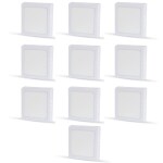 D'Mak Surface Mounted LED Light for Ceiling, 8-Watt Panel Light Warm White Light Square Pack of 10