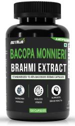 NutriJa Bacopa Monnieri (Brahmi Extract) 500mg (120 Capsules)