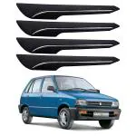 Oshotto (BP-04) Car Black Rubber Bumper Protector/Corner Moulding Compatible with Maruti Suzuki 800 -(Set of 4 pcs)