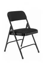 NGFC Metal Folding Chair with Cushion Seat and Back Support Set of 1