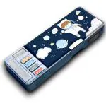 ORTOLY Space Astronaut Pencil Box for Girls, Compass Box for Boys, Pencil Pouch for Girls, Pencil case & Geometry Box Birthday Gift for Boys, Stationery Unicorn Set for Kids