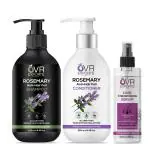 OVR EXPORTS Ultimate Hair Care Combo: Shampoo, Conditioner & Serum Set | Hydrating, Strengthening & Nourishing Trio | Ideal for All Hair Types | Boost Shine & Repair Damage | Premium Quality 250ml + 50ml + 250ml =550