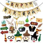 Zyozique Hari Pottar Birthday Decorations, Hari Pottar Birthday Party Supplies For Kids, Hari Pottar Party Decorations Include Letter Banner And Photo