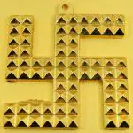 Puja N Pujari Vastu Brass Swastik Pyramid Wall Hanging Yantra for Positive Energy.