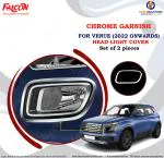 FALCON CAR HEAD LIGHT CHROME GARNISH FOR VENUE 2022