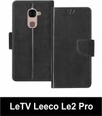 Sbms Letv Leeco Le2 Pro Black Artificial Leather Shock Proof Flip Cover