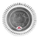 Nutristar Handmade Pooja Silver Plate, Premium Thali for Special Occasions. Diameter 9 Inch. 26xcm 26xcm 1xcm