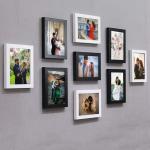 DJ ARTS Wood Photo Frame (White, 9 Photo (S) Size 5X7) Wall Mount