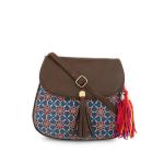Vivinkaa Blue Cotton Sling Bags For Women