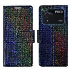A D Enterprises Glitter Flip Cover for Poco M4 Pro 4G | Magnetic Case | Shock Absorbent | Flip Cover Poco M4 Pro 4G