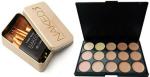 Lenon Beauty 15 COLOR MATCH MASTER FACE & EYE CONTOUR MAKEUP PALETTE KIT Concealer & Cosmetic Makeup Brush Set - 12 Piece Set With Storage Box (2 Items in the set)