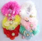 THE MAXIM Fancy Fur Ponytail rubber band party wear use Hair Band (Multicolor) pack of 6