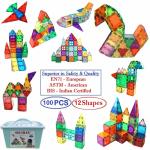 Geltiles Multicolor Magnetic Building Tiles Toy for Kids (3 Years and Up) Pack of 100