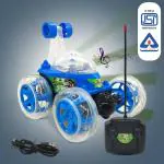AARCHITA Stunt Car Remote Control Car for Kids Unbreakable 360 degree Rotating Toy Car with Lights with Music 4 Wheel Vehicles for Kids (Random Color)