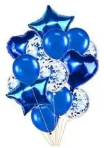 Grand Shop Multicolor Aluminium, Rubber Confetti Balloons, Metallic Balloons, Heart Foil Balloon, Star Foil Balloons