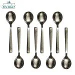 Secular Stainless Steel Soup Karandi, 8 Pieces, 18.5x4.8 cm