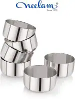 NEELAM Stainless Steel 6.5 22G Sadi Vati Set of 6 Pcs 300 ml Each Stainless Steel Vegetable Bowl (Silver, Pack of 6)