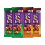 Cadbury Dairy Milk Silk Hazelnut 143 x 2 & Roast Almond 143g x 2 ,Pack of 4