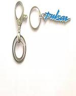 Deethyas Fashion Pack of 2 Bajaj Pulsar Bike Blue Logo Metal And Hook With 2 Rings Key Chain Keychain
